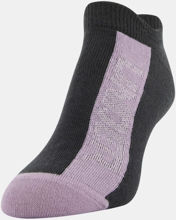 Women's UA Essential No Show – 6-Pack Socks, Purple, pdpMainDesktop image number 6